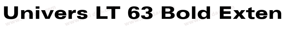Univers LT 63 Bold Extended字体转换